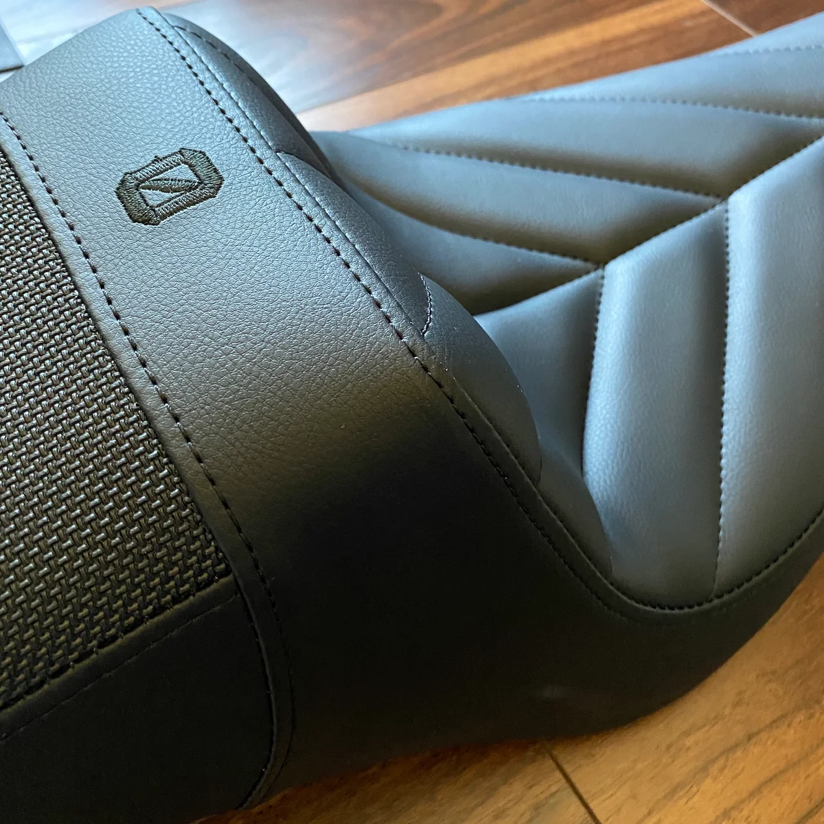 Zero Hour Chevron motorcycle seat detail